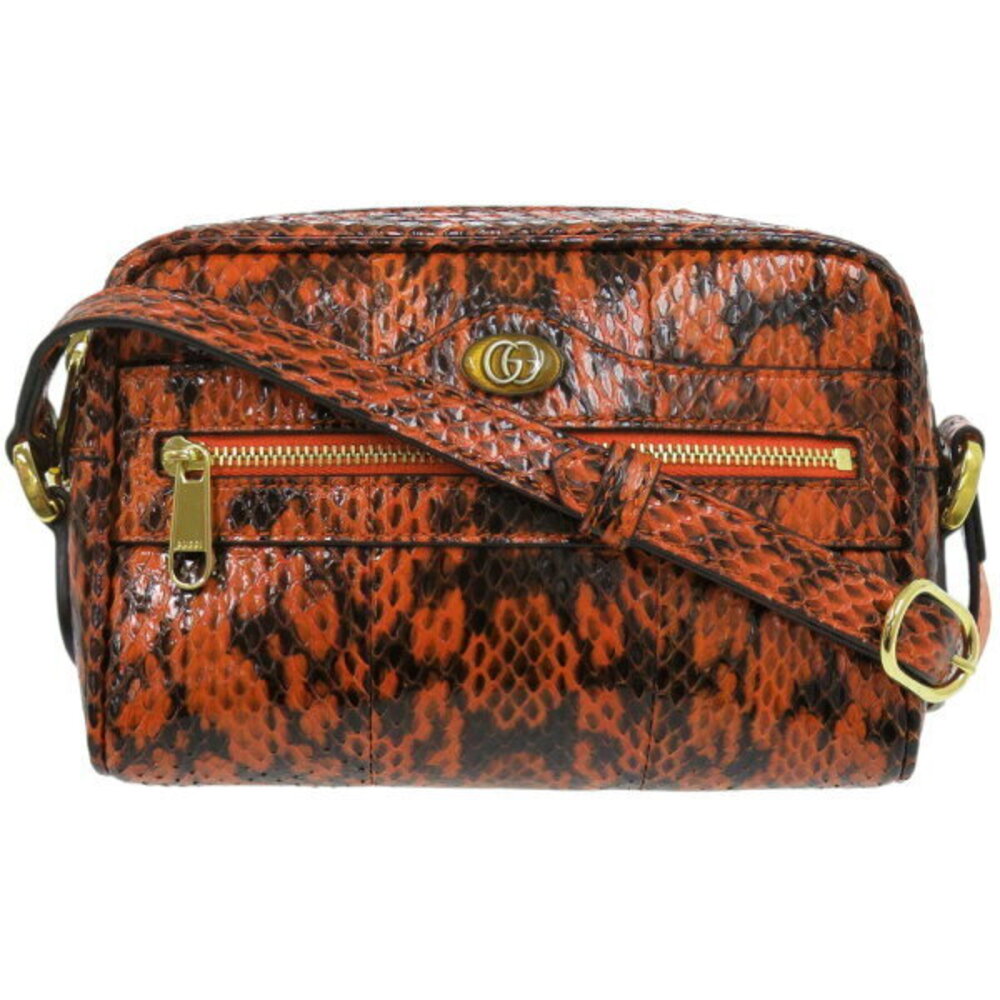 Gucci Ophidia Python Orange Shoulder Bag - image 1